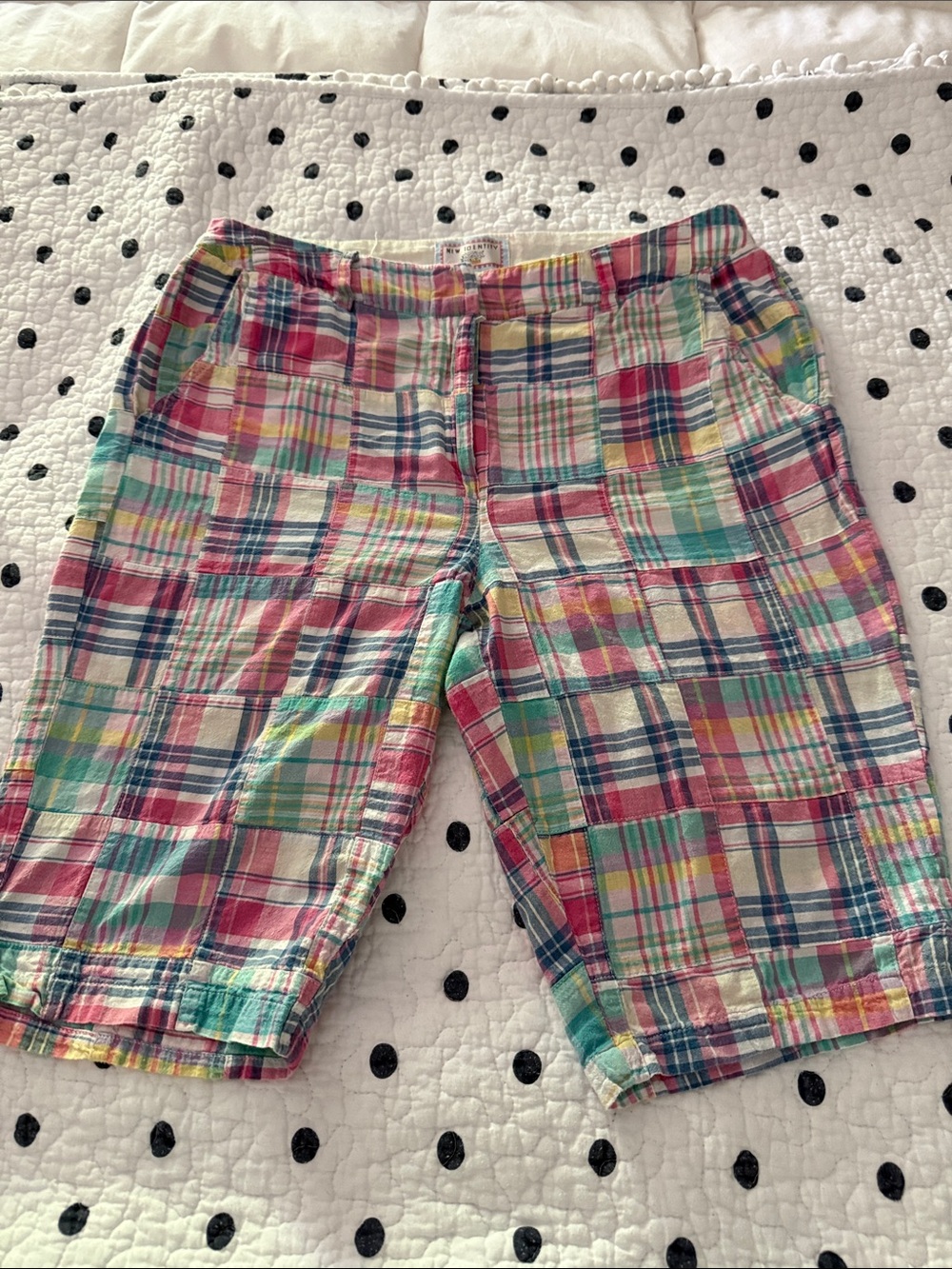 New Identity Madras Bermuda shorts 8 women